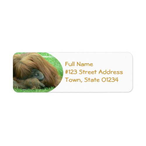 Orangutan Return Address Label