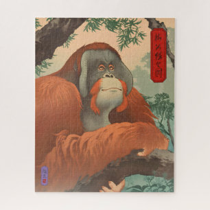 Orangutan, Sage of Trees - Japanese Art Jigsaw Puzzle