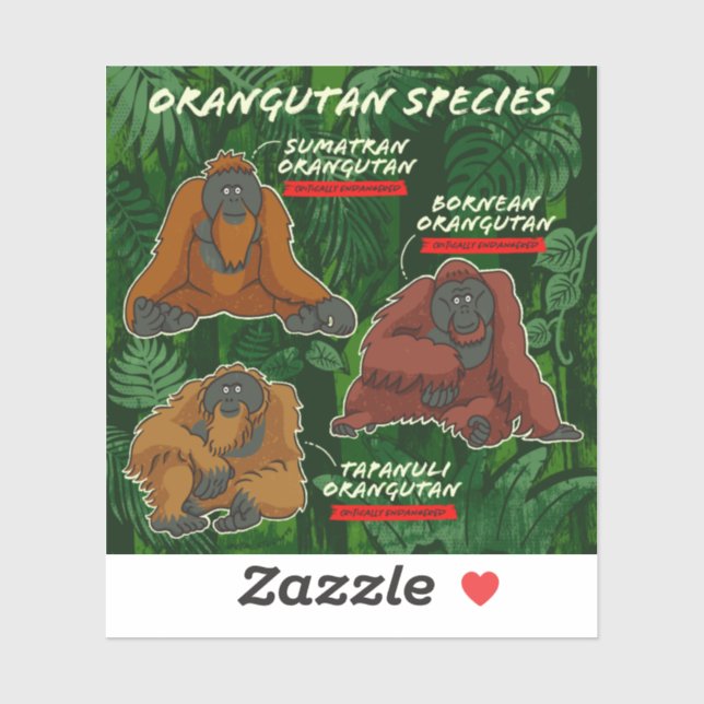 "Orangutan Species" Sticker (Sheet)