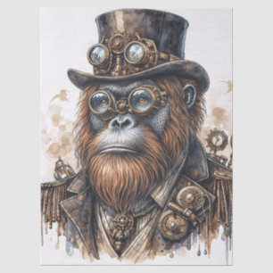 Orangutan Steampunk Watercolor Art Tissue Paper