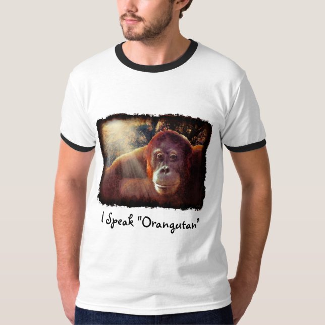 Orangutan Supporter Red Ape Wildlife Art Shirt (Front)