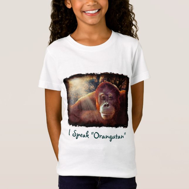 Orangutan Supporter Red Ape Wildlife Art Shirt (Front)