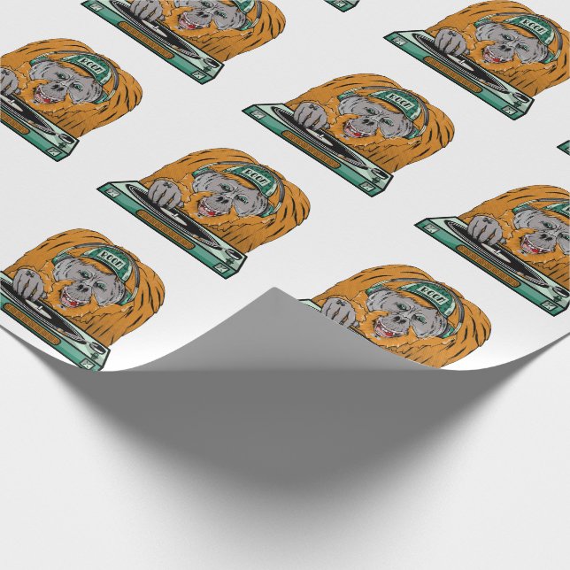 Orangutan Turntable Wrapping Paper (Corner)
