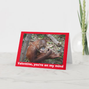 Orangutan Valentine Holiday Card