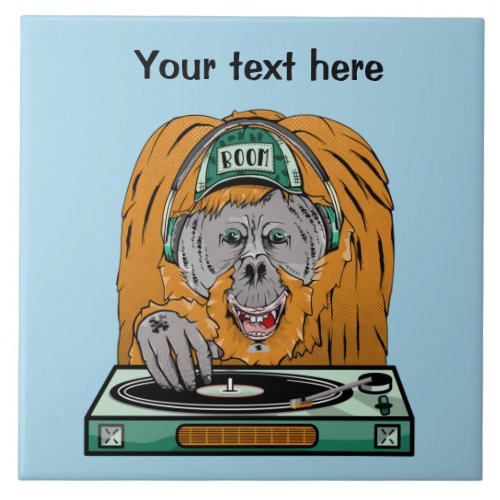 Orangutan Vinyl Record Ceramic Tile