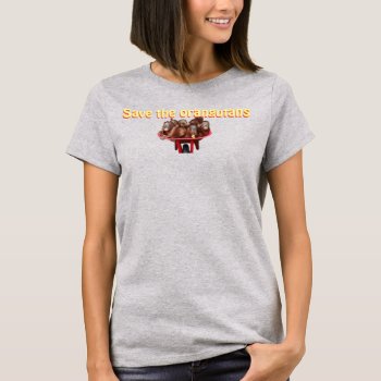 Orangutan Wildlife Fan T-shirt by Rebecca_Reeder at Zazzle