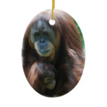 Orangutan with Baby Ornament