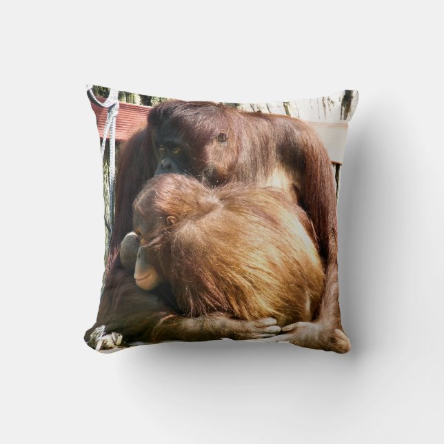 ORANGUTANS THROW PILLOW (Front)