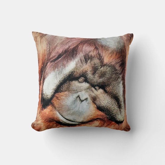 ORANGUTANS THROW PILLOW (Front)