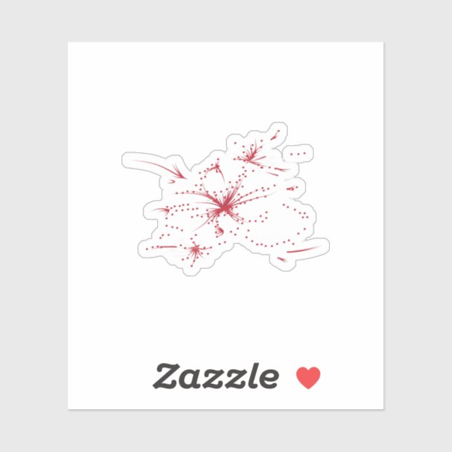 Orangy Red, Cyan and Magenta dot Sticker (Sheet)