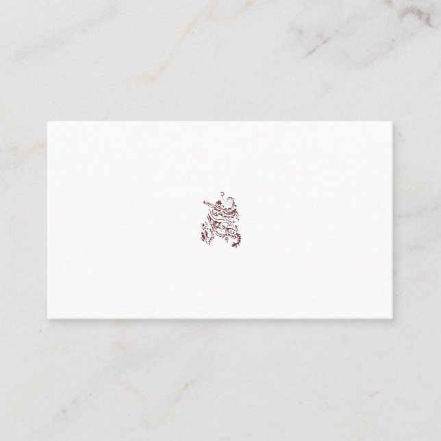 Orangy Red decorative Design Appointment Card (Front)