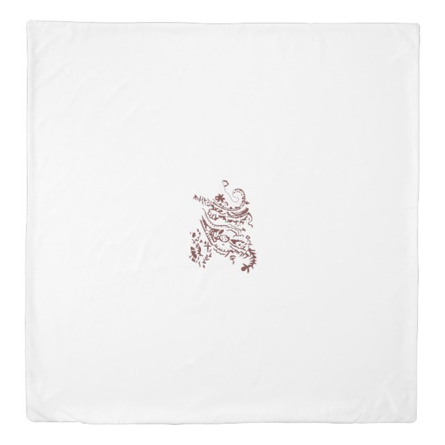 Orangy Red decorative Design Duvet Cover (Front)