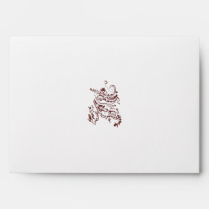 Orangy Red decorative Design Envelope