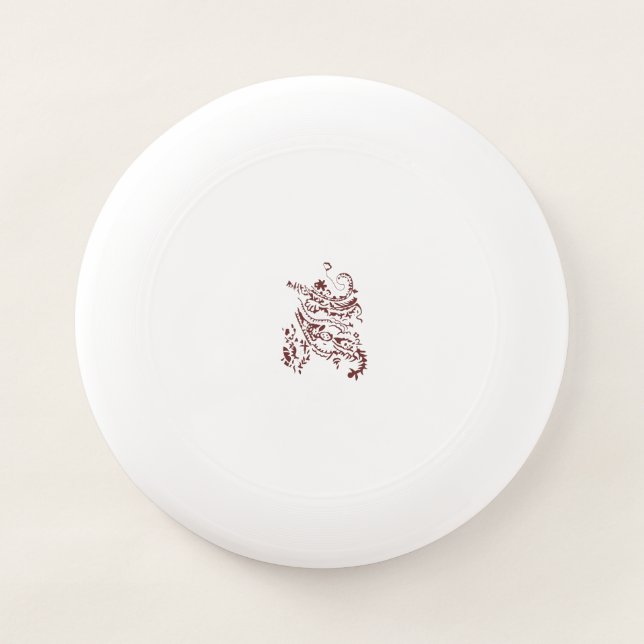 Orangy Red decorative Design Wham-O Frisbee (Front)