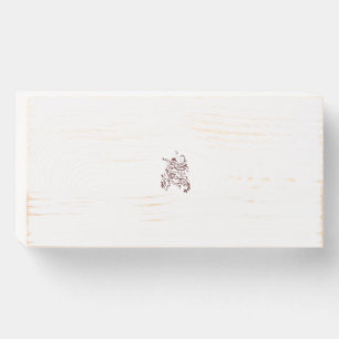 Orangy Red decorative Design Wooden Box Sign