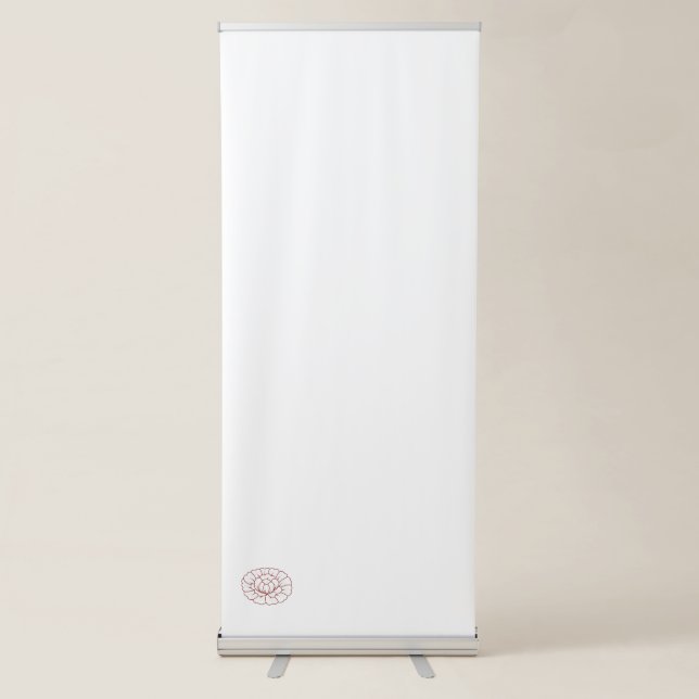 Orangy Red decorative  Vertical Retractable Banner (Front)