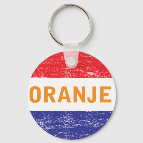 Oranje Button Keychain