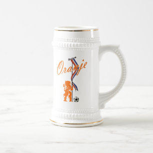Oranje Netherlands flag Total football banner Beer Stein