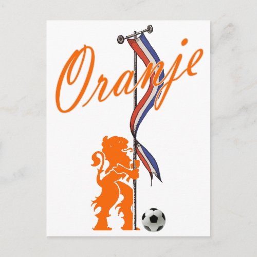 Oranje Netherlands flag  Total football banner Postcard