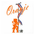 Oranje Netherlands flag Total football banner print