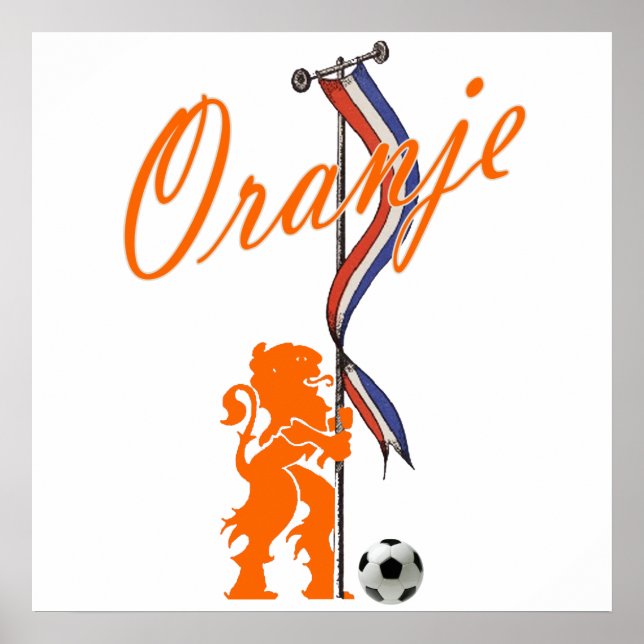 Oranje Netherlands flag  Total football banner Poster (Front)