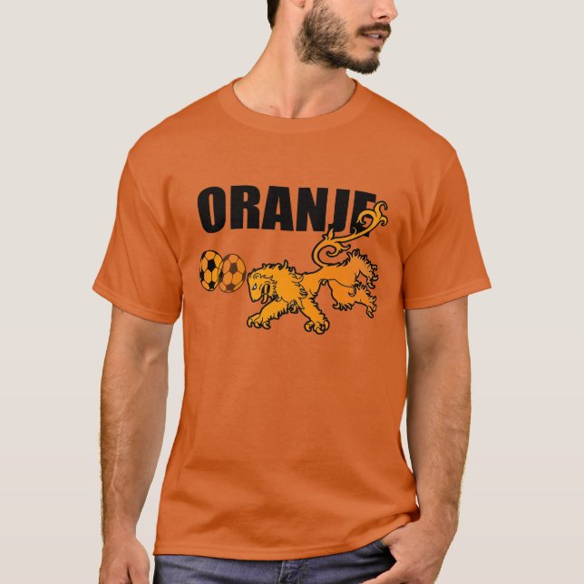 Oranje Persieing Voetbal Netherlands Soccer T-Shirt (Front)