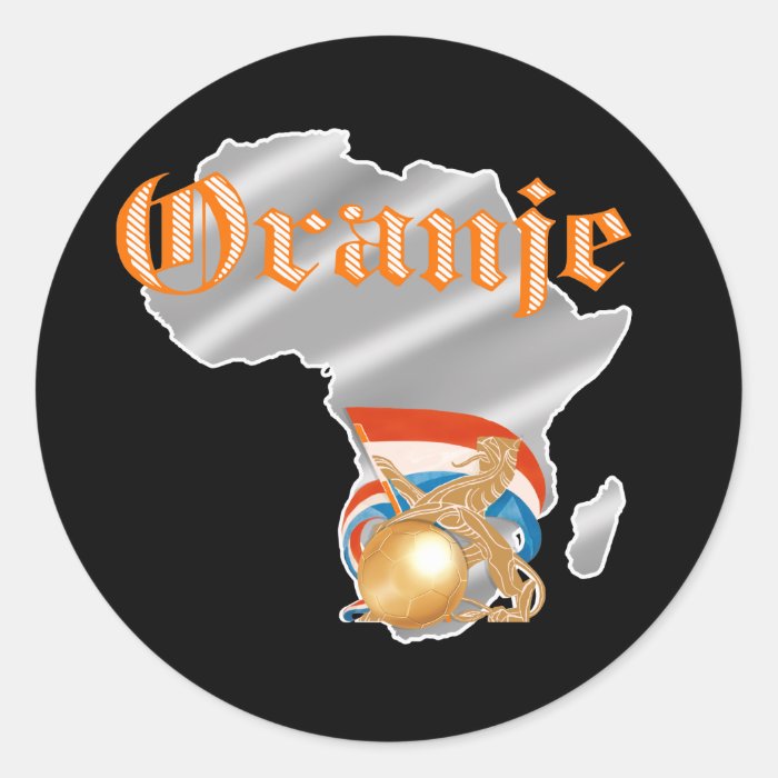 Oranje the Dutch Rampant Lion goes to Africa Stickers