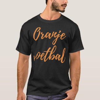 Oranje Voetbal Design T-Shirt