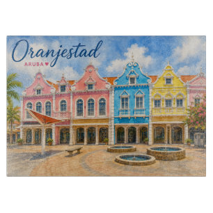 Oranjestad Aruba Caribbean Island Travel Souvenir Cutting Board