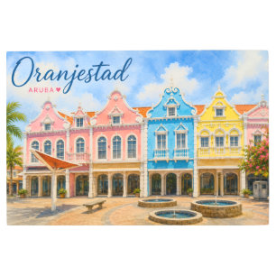 Oranjestad Aruba Caribbean Island Travel Souvenir Metal Print