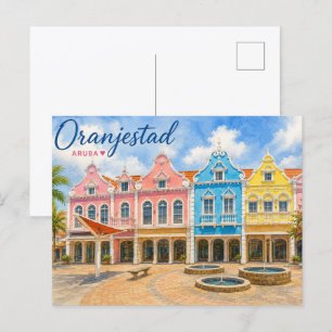 Oranjestad Aruba Caribbean Island Travel Souvenir Postcard
