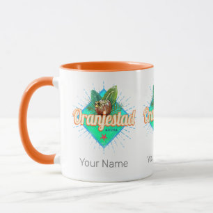 Oranjestad Aruba Retro Vintage Caribbean Souvenir Mug