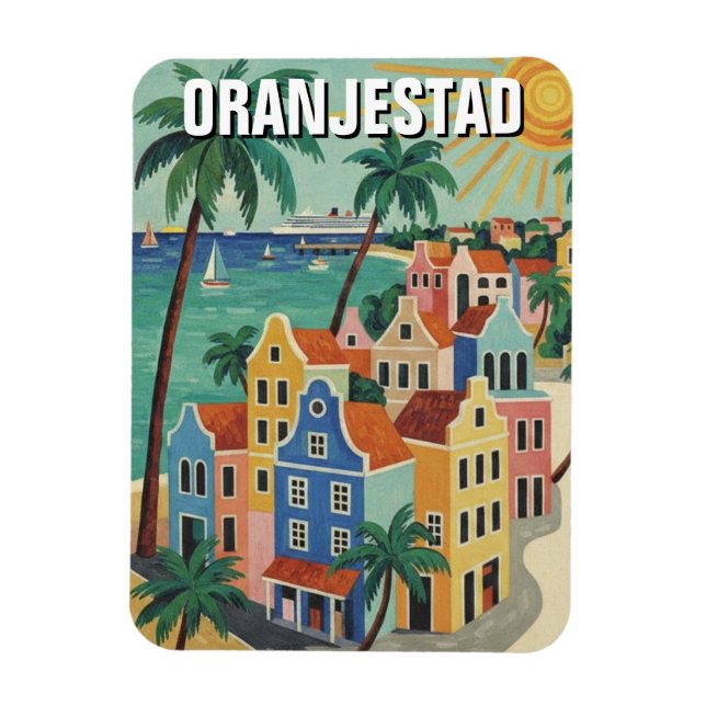 Oranjestad Aruba Travel Magnet (Vertical)
