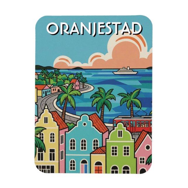 Oranjestad Aruba Travel Magnet (Vertical)