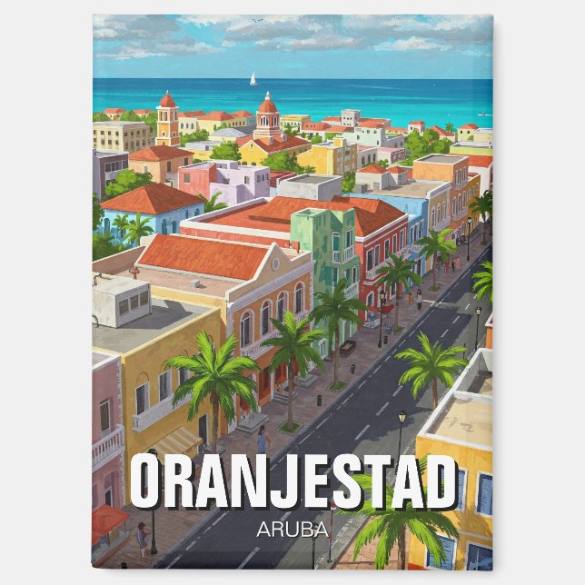 Oranjestad Aruba Travel Magnet (Front)
