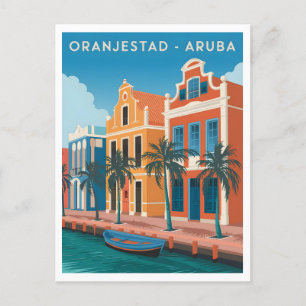 Oranjestad Aruba Vintage Postcard