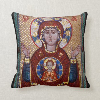 Oranta Icon Pillow - Orthodox Christian Gift by GoldenLight at Zazzle