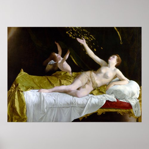 Orazio Gentileschi Dana and the Shower of Gold Poster