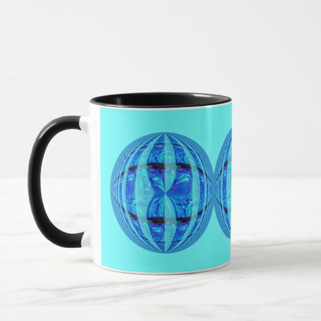 Orb Blue Round mug blue (Left)