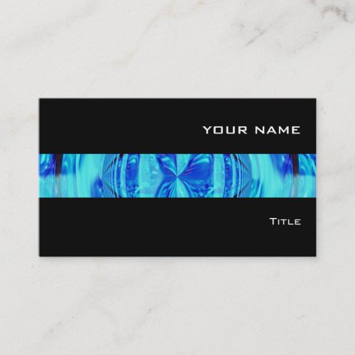 Orb Blue stripe business card black