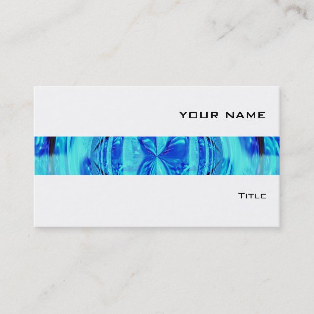 Orb Blue stripe business card white (Front)