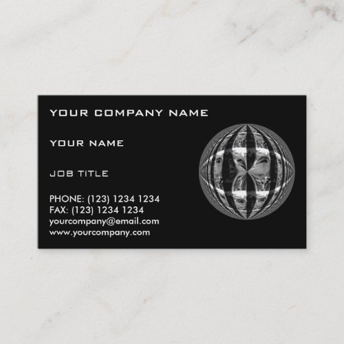 Orb Chrome Black business card black