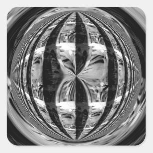 Orb Chrome Black sticker square