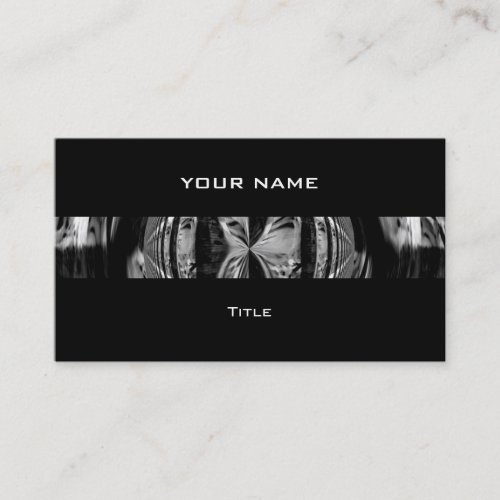 Orb Chrome Black stripe business card black back