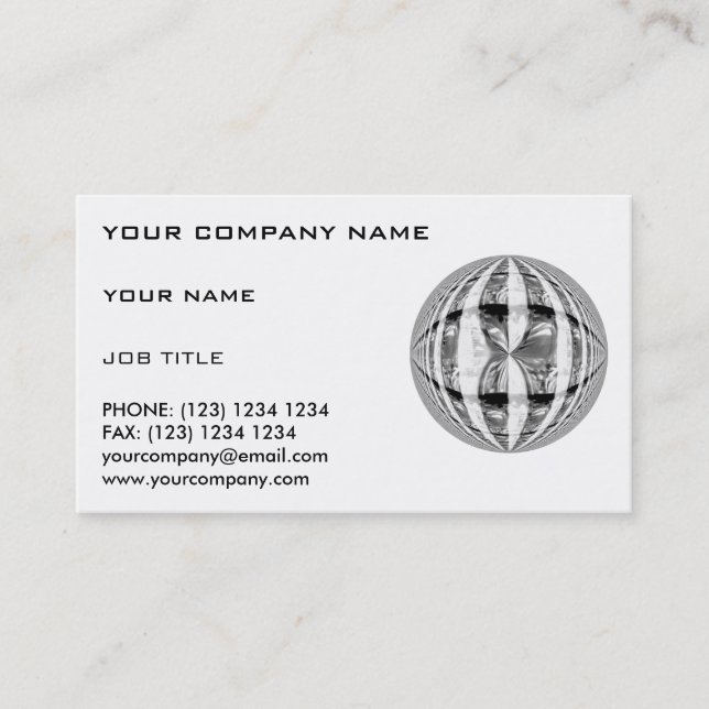 Orb Chrome business card white (Front)