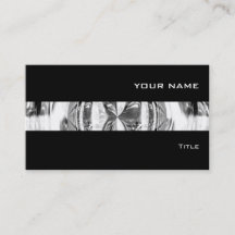 Orb Chrome stripe business card black