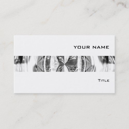 Orb Chrome stripe business card white