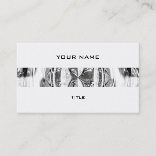 Orb Chrome stripe business card white back