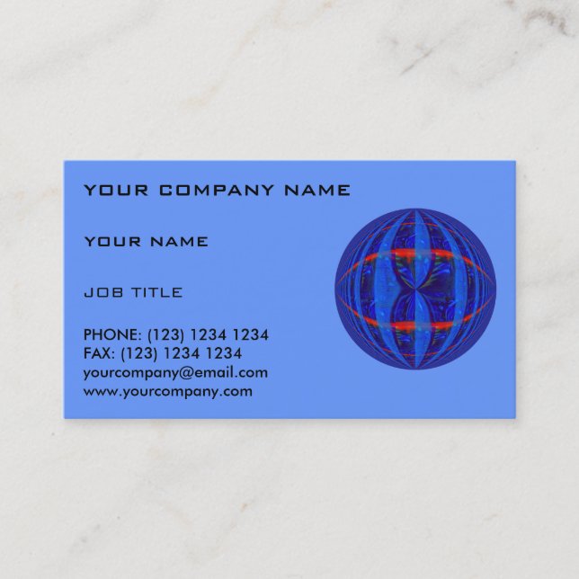 Orb Dark Blue business card blue (Front)
