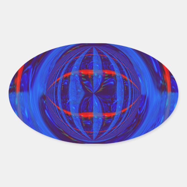 Orb Dark Blue sticker oval (Front)